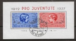 1937 : Pro Juventute Block - Ersttag, signiert
