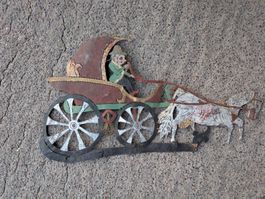 Antikes Lederbild eventuell Schattenspielfigur