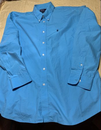 Polo Ralph Lauren Camicia uomo taglia XL azzurra slim fit!