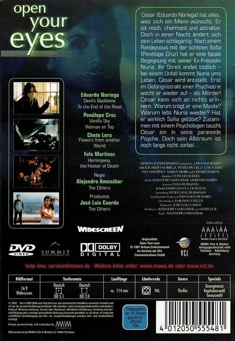 Tous les DVDs: Open Your Eyes - Virtual Nightmare – Neuf (Voir description) à Volketswil par Fraese1 1