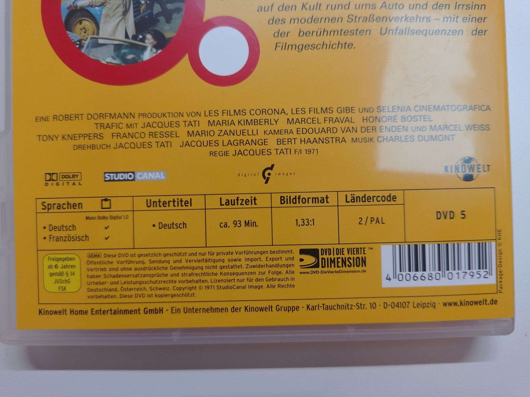 Tutti i DVDs: Trafic - Tati im Stossverkehr – Usato da Liestal venduto da Kratzilla 3
