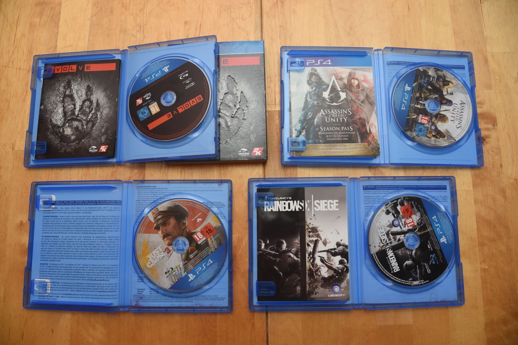 Jeux: Assassin's Creed+Rainbow Six+Just Cause3+Evolve – D'occasion à Frenkendorf par gelbeZinnie 2