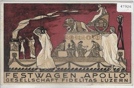 Eidg. Sängerfest Luzern 17.-27. Juni 1922 - Festwagen Apollo