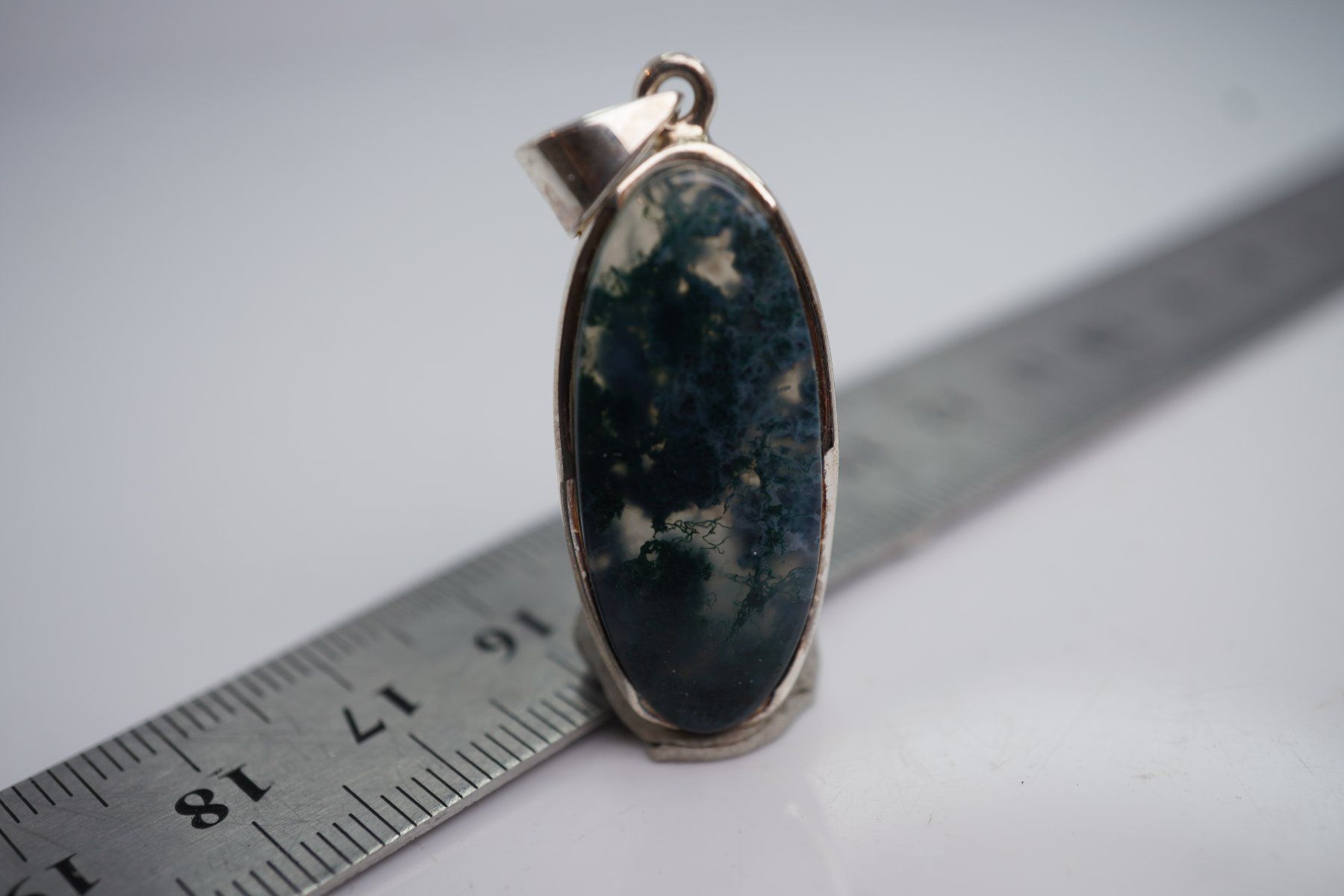 Minerali & Pietre curative: Moos Achat  925 Silber  Anhänger  TOP   by  "TOPSTONE" – Nuovo e nell'imballaggio originale da Eschenbach SG venduto da topstone 1