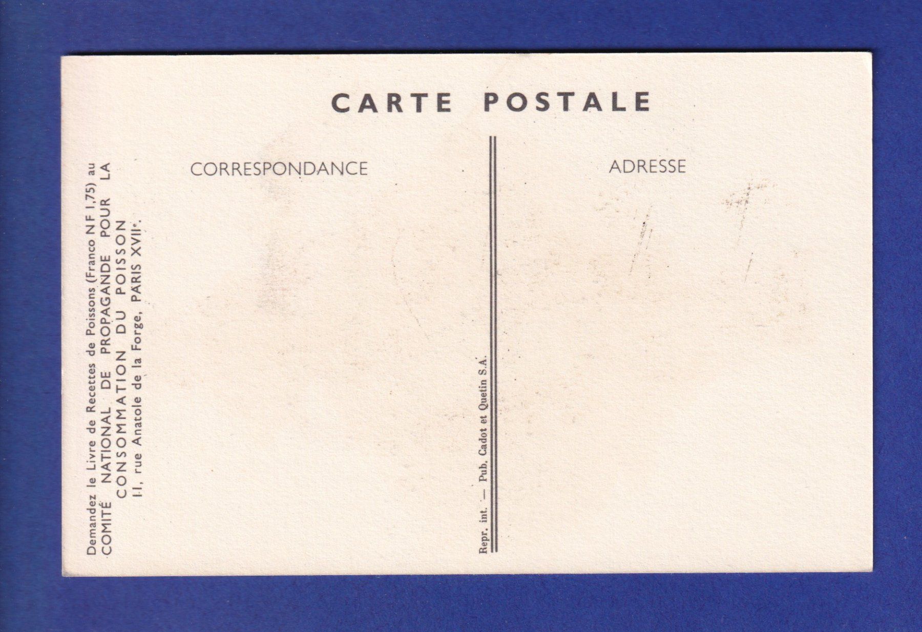 Cartes postales: Poisson - TACAUD dit Plouse – D'occasion à Pully par nicecards-shop 1