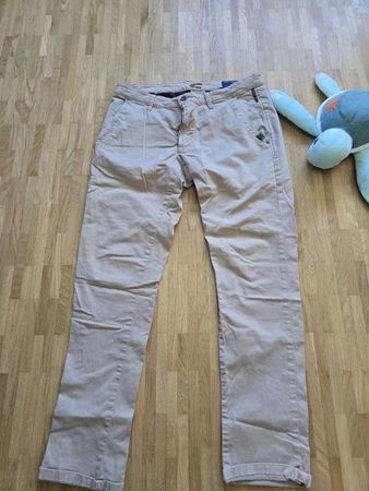 Pantalon Camel Active, taille 31/32, beige, printemps.