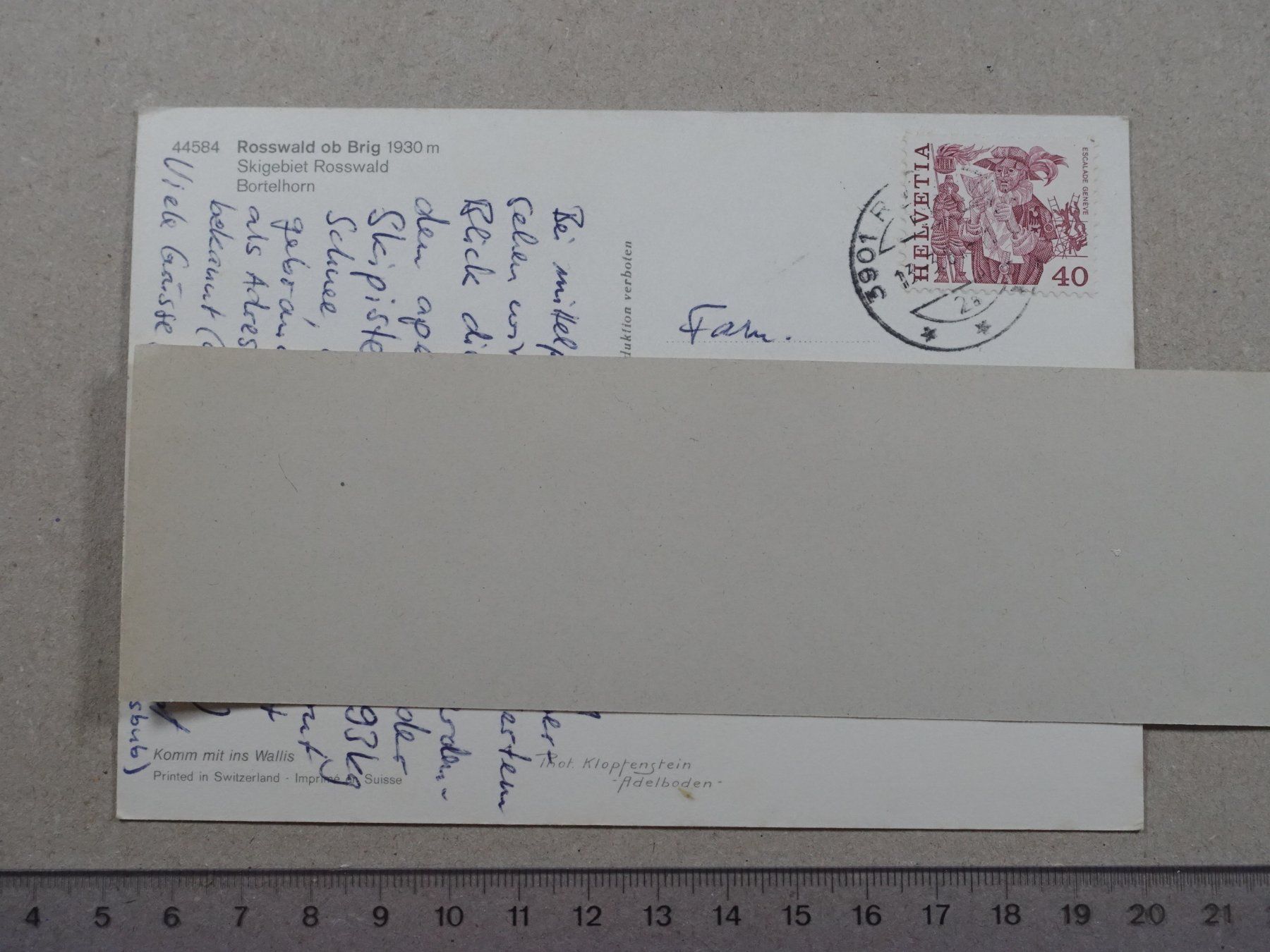 Cartoline postali: Rosswald ob Brig, 1981 – Usato da Lenzburg venduto da fh1 1