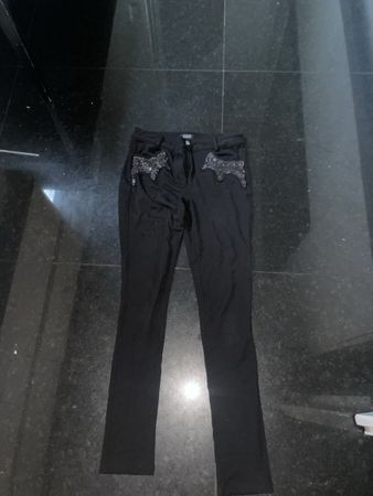 Schwarze Steffen schraudt Röhrenhose gr 34