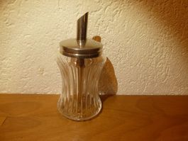 Zuckerdose Glas Geschwungen Höhe 16 cm