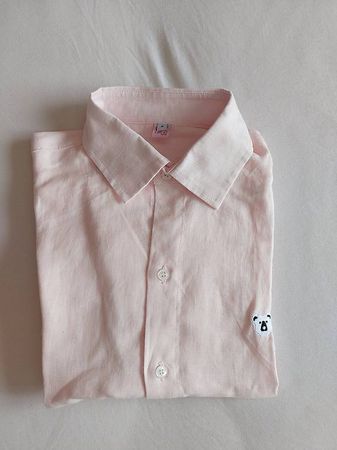 Chemise en lin rose clair - Taille S