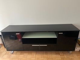 Side Board schwarz Hochglanz