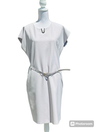 Elegantes Sommerkleid mit Gürtel, Gr.XL