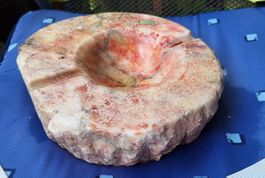 Aschenbecher Alabaster Stein handgeschnitzt Italien gebrauch