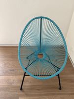 Acapulco Sessel blau Metallgestell schwarz guter Zustand