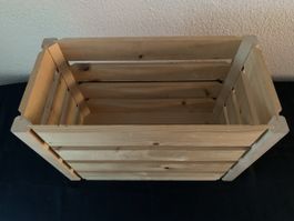Holzkistli, 2Stück, Masse L35cm, B 17.5cm, H 24.5 cm