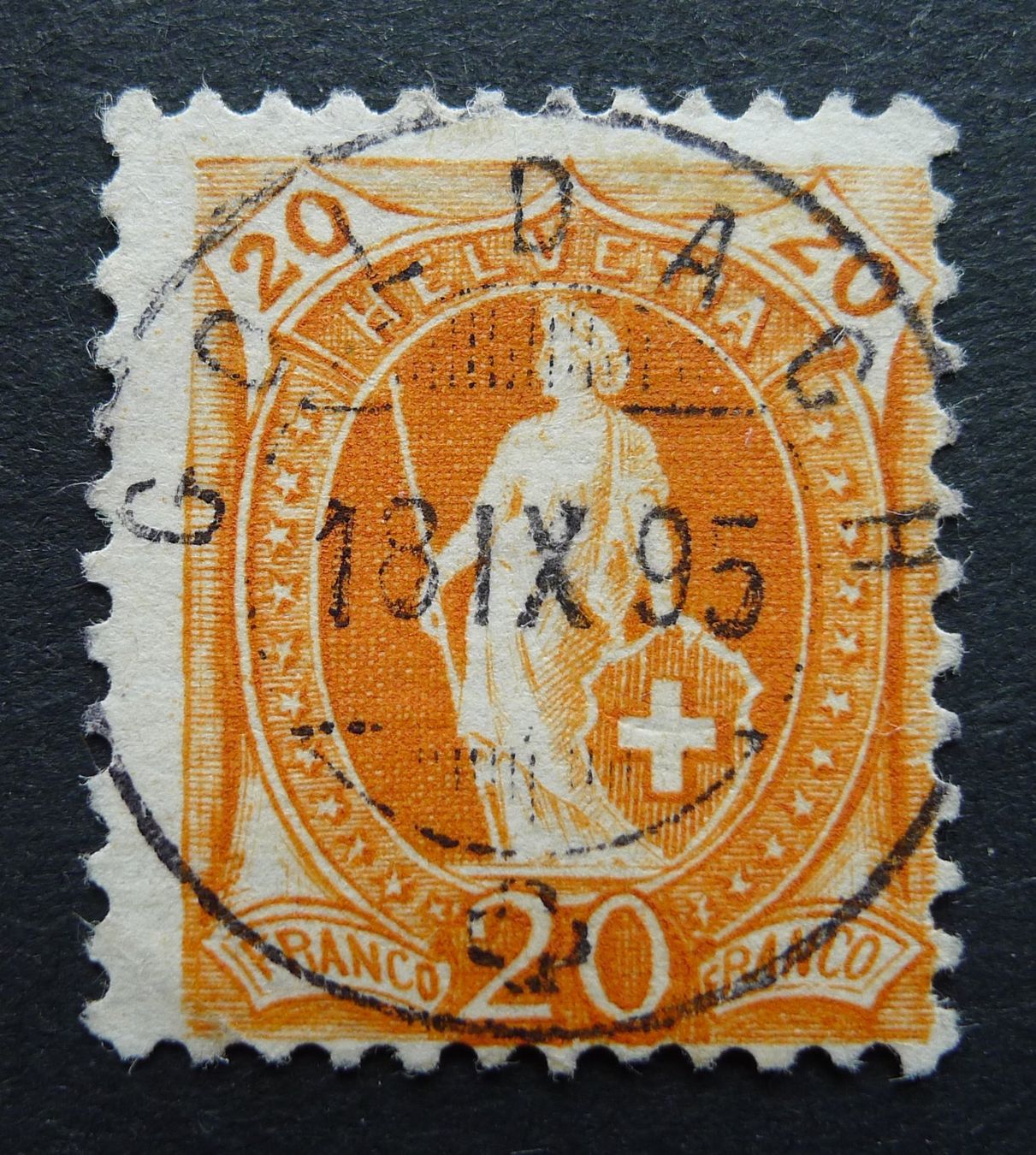 Alle Briefmarken: 66D, Vollstempel GOLDACH SG – Gebraucht aus Ebikon von SilvioFreund