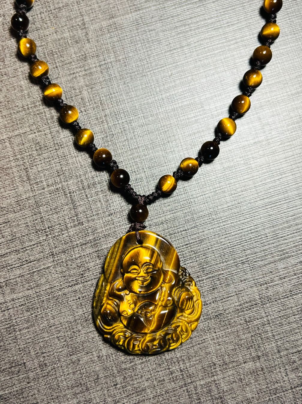 Ciondoli: Gr.BUDDHA Tiger Eye EdelStein KeTTe...für Körper & Psyche... – Nuovo (secondo la descrizione) da Zürich venduto da stock4you 6