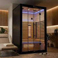 Infrarotsauna GENUA120 Schwarz Dual-Technologie -120x105x190