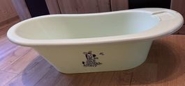 Babybadewanne in Hellgrün mit Zebramotiv 