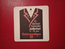 Bierdeckel Jodlerfest Ostermundigen Bern 1988 (BDE2)