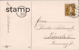 1913 AK Postkarte Prägekarte nach Zürich