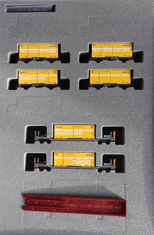 RhB Rhätische Bahn 6er Set Postwagen Spur N Kato neu | Acheter sur Ricardo
