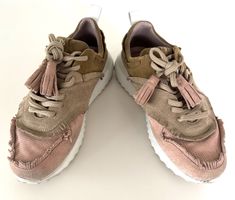 TOD'S Sneaker Veloursleder khaki rosé beige - EU 36