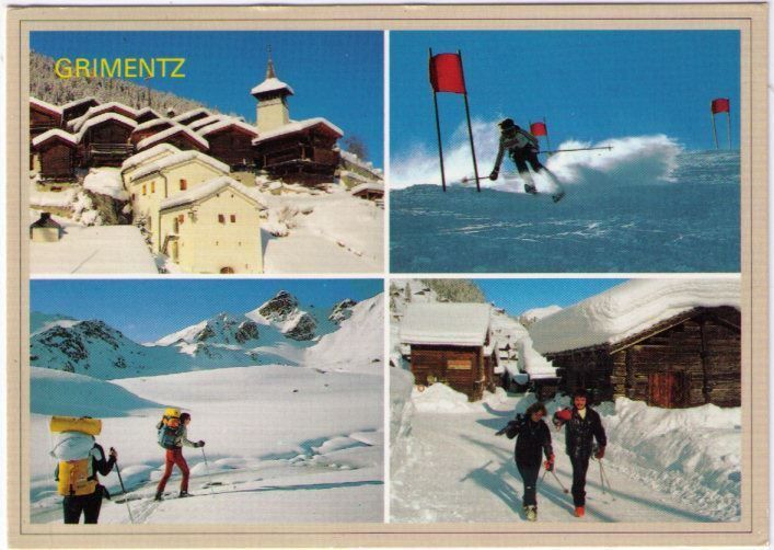 Cartoline postali: Grimentz - 4 Bild AK – Usato da Binningen venduto da Mountainrider