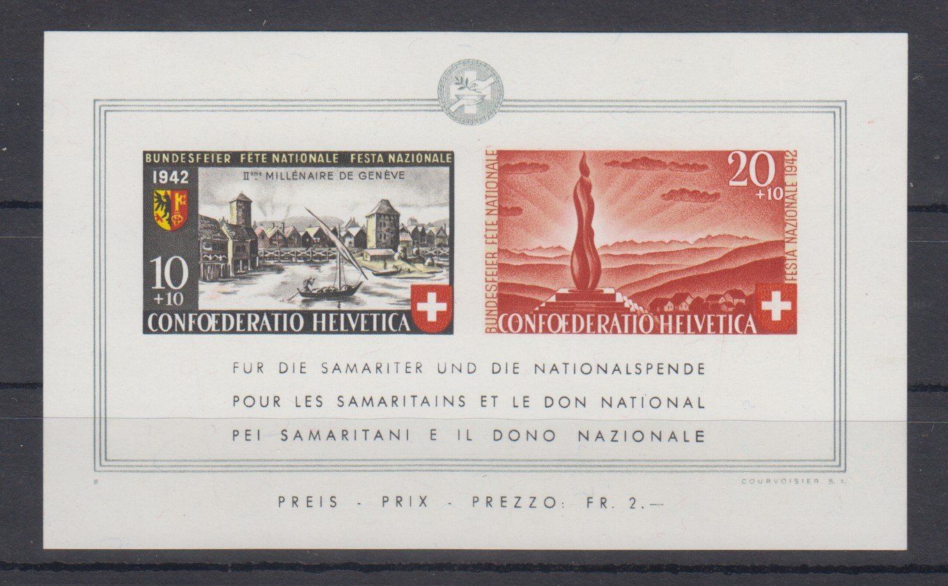 Tutti i francobolli: Bloc Pro Patria 19 neuf** – Usato da Boécourt venduto da Denteles66