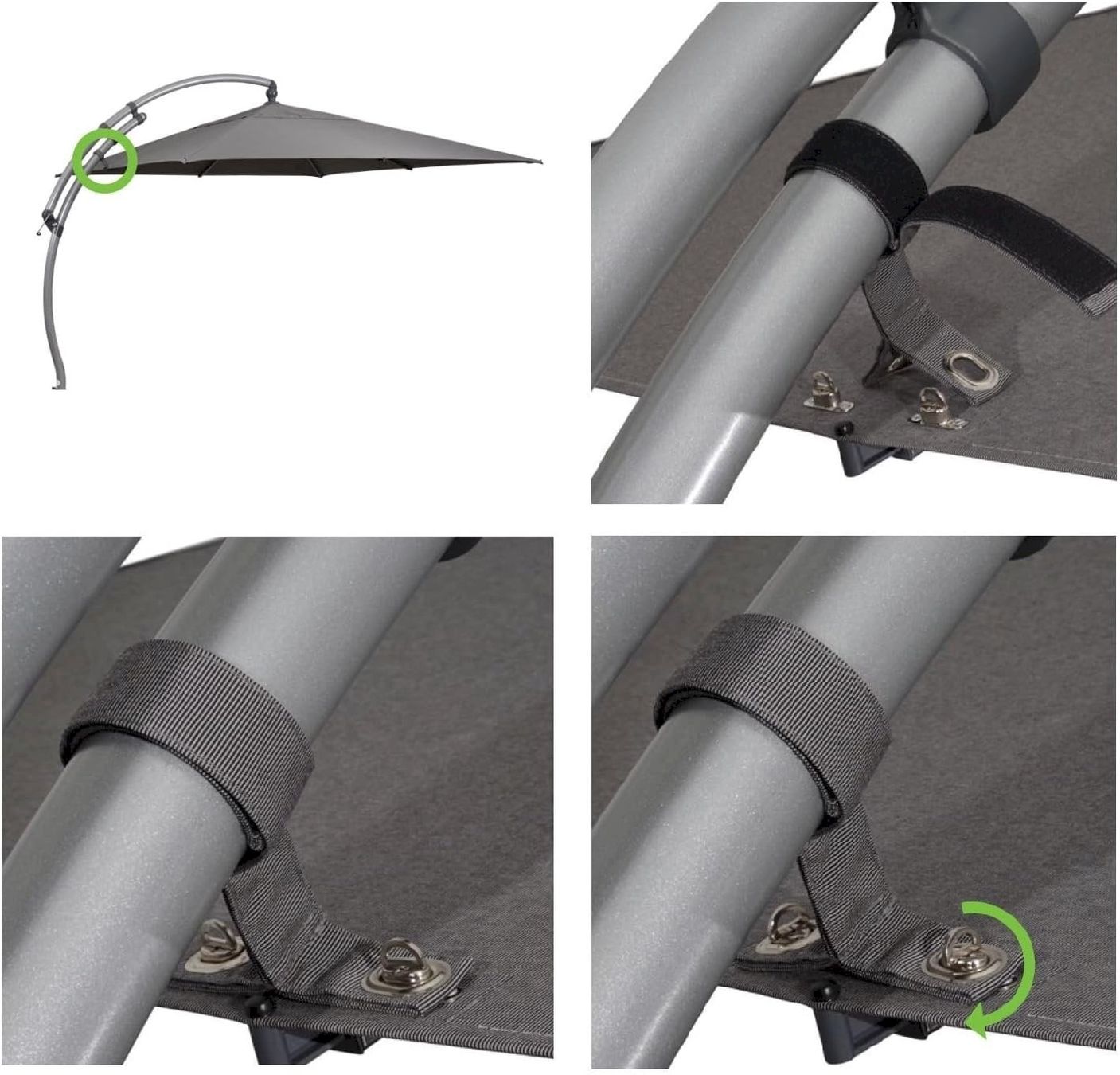 Ombrelloni: Sun Garden Ersatzbezug Ø350cm anthrazit – Nuovo e nell'imballaggio originale da Bottighofen venduto da zaap 1