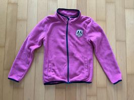 Pinke Fleece Jacke mit Pferde-Motiv
