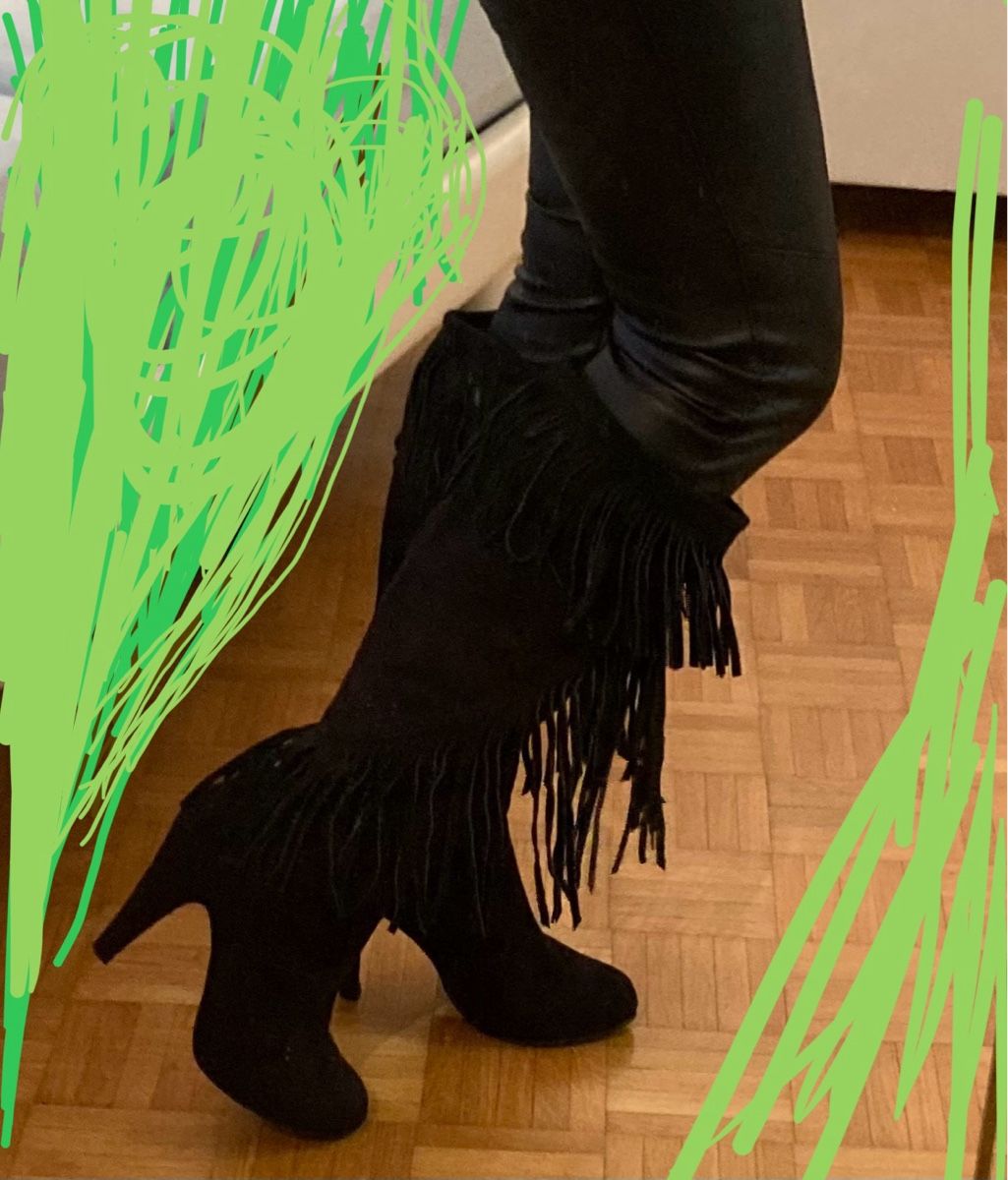 Scarpe da donna: Fransen Stiefel schwarz 40 – Usato da Volketswil venduto da cinicini