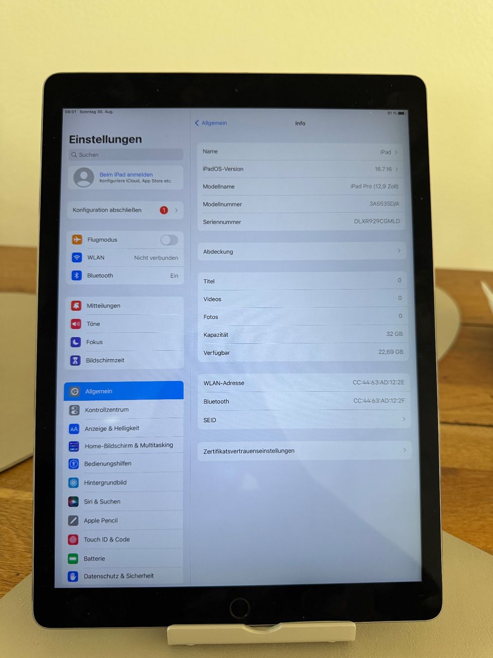 Apple Tablet PC: iPad Pro 12.9 – Usato da Adliswil venduto da Busys 1
