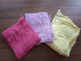 3 Nuschis Baumwolle bunt gebraucht guter Zustand