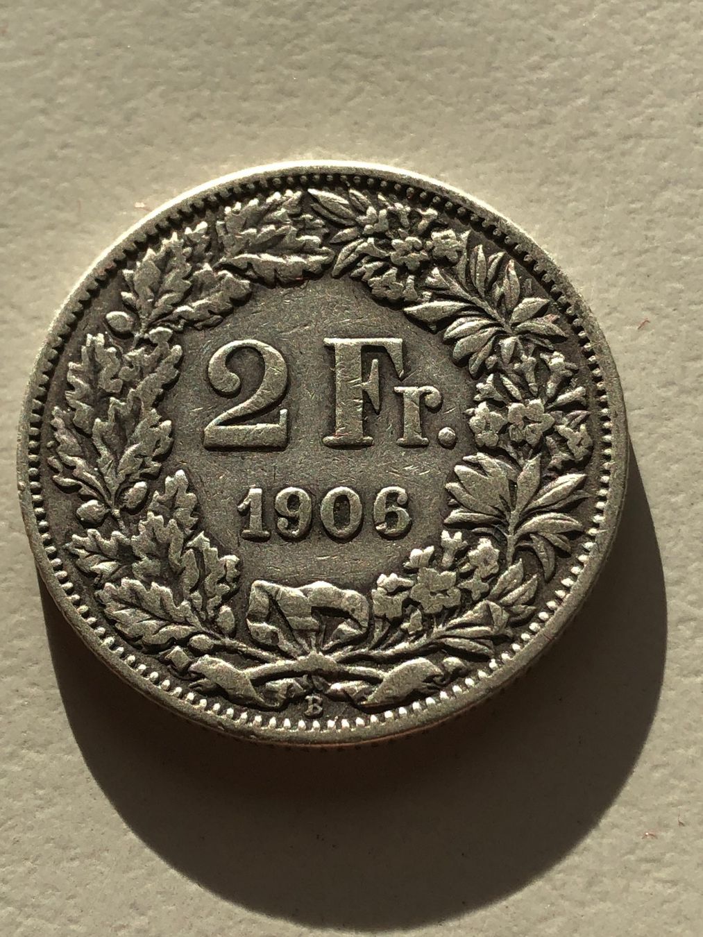 Alle Münzen: 2 Fr. 1906 – Gebraucht aus Schötz von Odpa