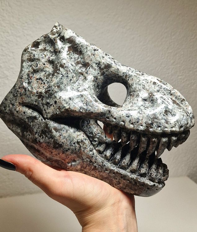 350G Yooperlite Crystal Dinosaur Skull
