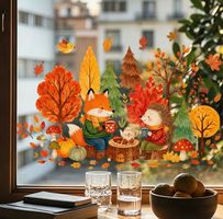 Herbst-Fenster-Dekorations-Aufkleber