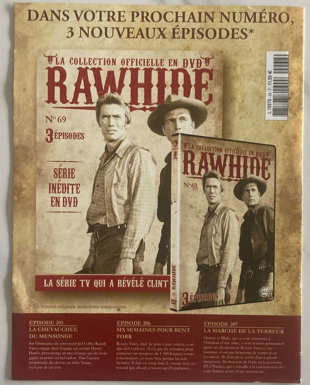 Tutti i DVDs: CLINT EASTWOOD - RAWHIDE N°68 – Usato da Poliez-Pittet venduto da Newtown-Records 2