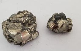 2 x Pyrit-Schwimmer Mineralien aus Peru, sehr Rar!!