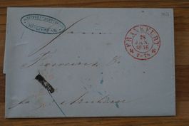 Vorphilatelie-Brief Frankfurt-??? 1856 Roter Stem. ALT !!!!!