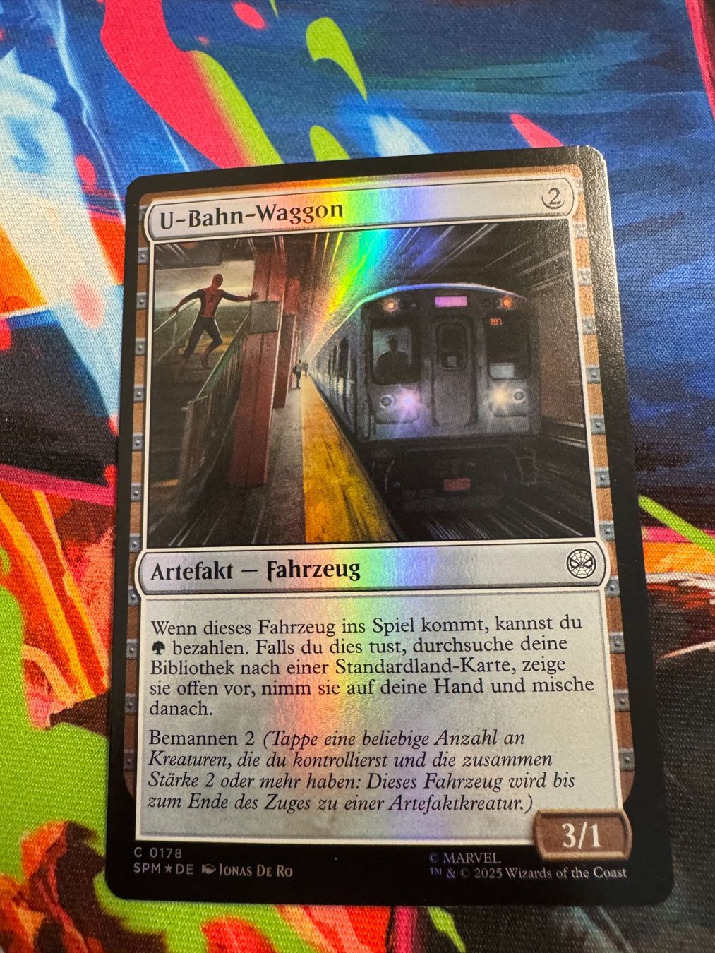 Magic The Gathering Sammelbilder & Trading cards: U-Bahn-Waggon - Foil - Marvel's Spider-Man - Magic – Neu (gemäss Beschreibung) aus Bülach von Pfrenzel