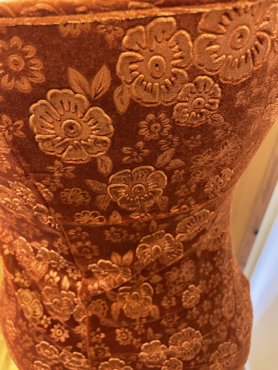 Vestiti: Samtiges Midikleid in Orange mit Blumenmuster – Nuovo (secondo la descrizione) da Dittingen venduto da nje_9nlt 4