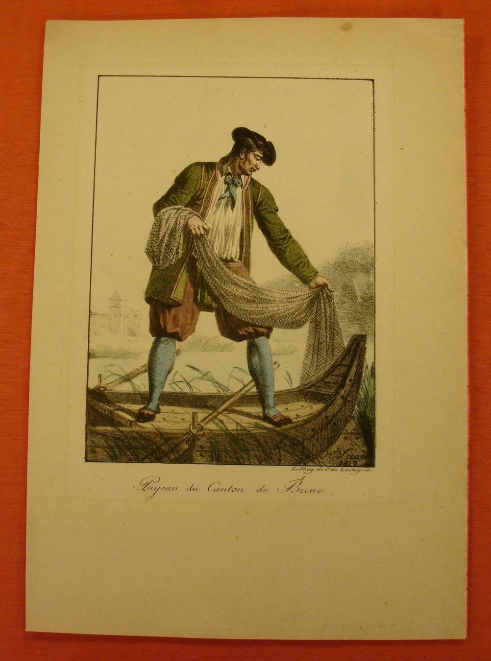 Grafica & Litografie: BERN, FISCHER, LITHOGRAPHIE 1817 – Usato da Grüningen venduto da Kartensammler 1