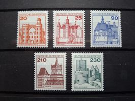 BRD 1978 Mi.995 - 999 Burgen und Schlösser (II). Postfrisch.