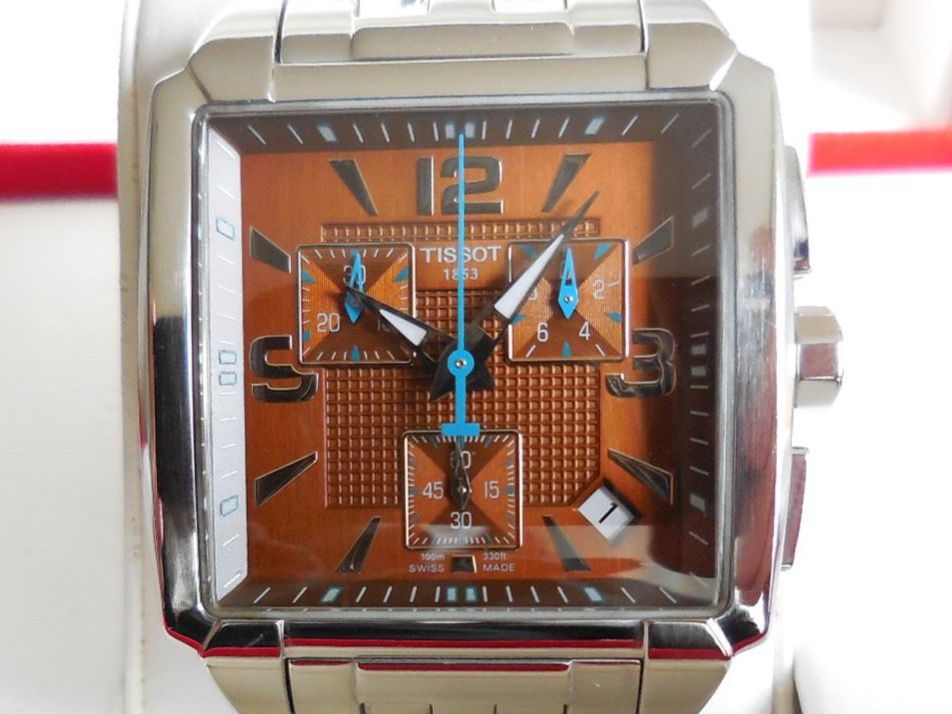 Tissot Orologi: TISSOT QUADRATO quarz chrono braun – Nuovo (secondo la descrizione) da Waldstatt venduto da 37bernhard79