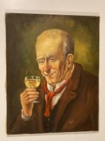 H. J. Topmann Gemälde signiert Portrait eines alten Mannes