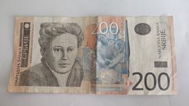 Serbien 200 Dinar Banknote  Seltenheit!