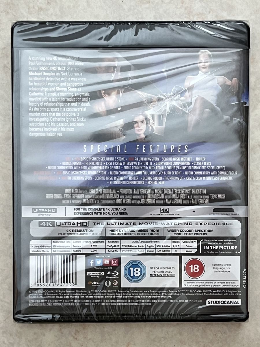 Alle DVDs: Basic Instinct 4K UHD Blu-ray neu ungeöffnet – Neu und originalverpackt aus Au ZH von Paninifieber26 1