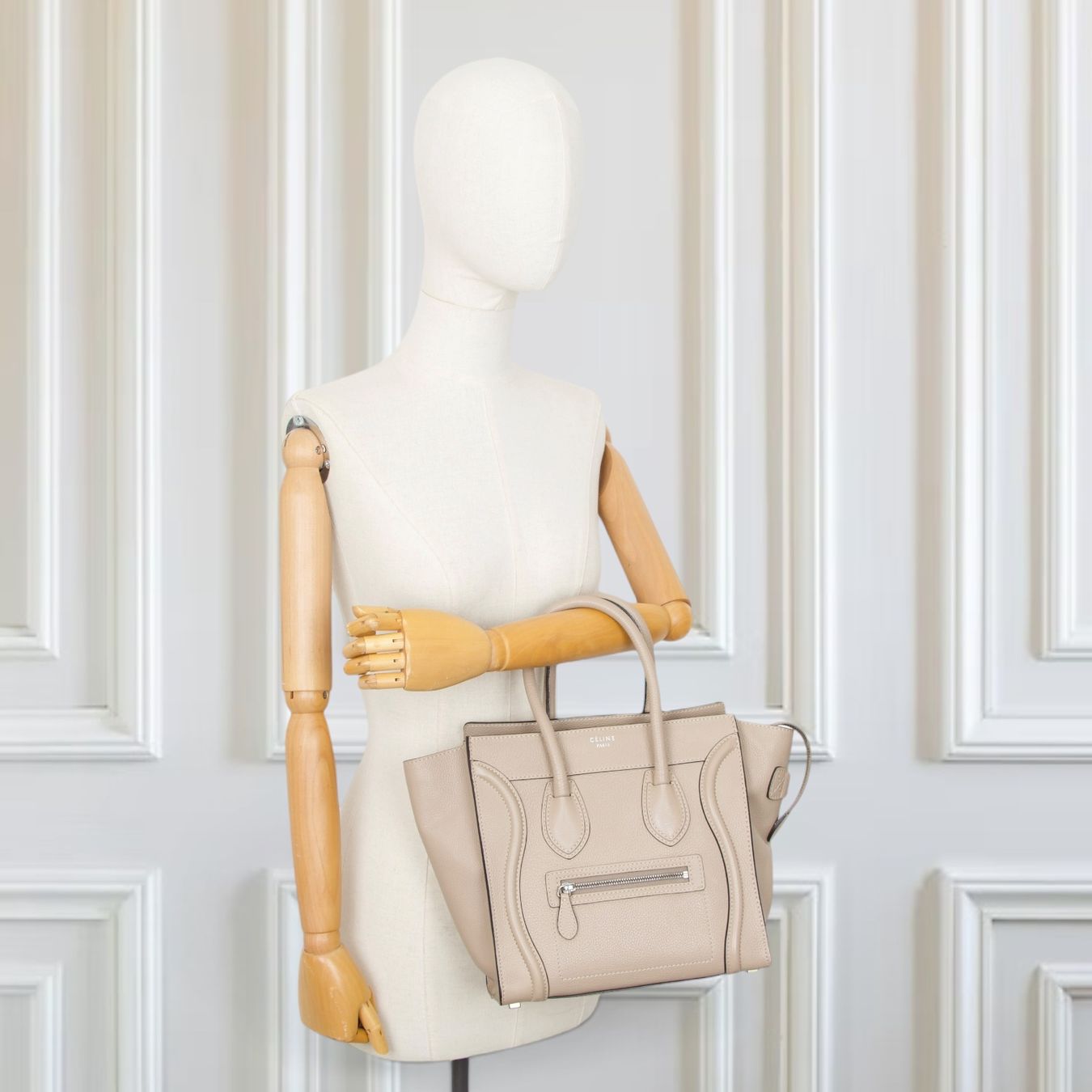 Celine Borse da donna: Céline Micro Luggage beige – Usato da Binningen venduto da Designerlabels 1
