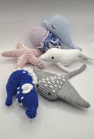 Sechs Organic Cotton Amiguri Ocean Tiere